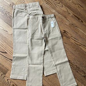 NWT Old Navy boys Straight Built-in Flex Uniform pants - 8 Slim - 2 pack